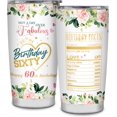 thumbnail image 1 of 60th Birthday Gifts for Women Tumbler 60 Year Old Gifts for Her 60th Birthday Gift Ideas tStainless Steel Tumbler 20 Oz, 1 of 6