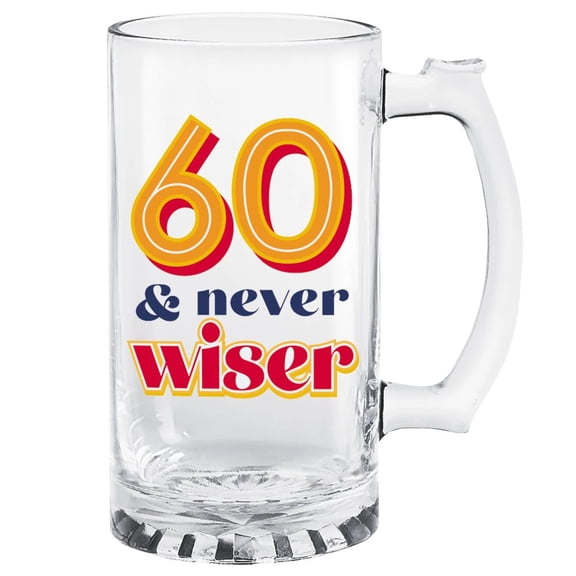 60th Birthday Glass 15 oz Tankard
