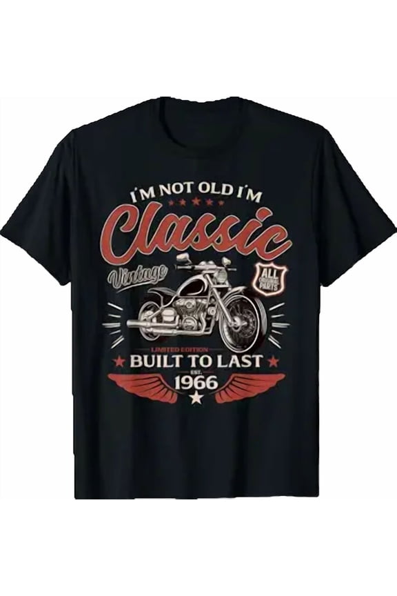 60th Birthday Man Gift Motorcycle Motorcyclist Biker 1966 T-Shirt