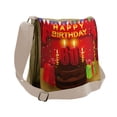 thumbnail image 1 of 60th Birthday Messenger Bag, Birthday Party Cakes, Unisex Cross-body, by Ambesonne, 1 of 2