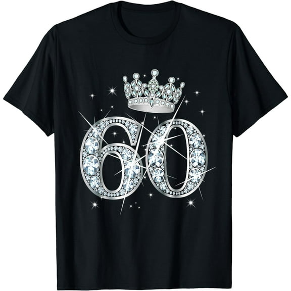 60th Birthday Queen Women diamond crown 60 Year Old Gifts T-Shirt