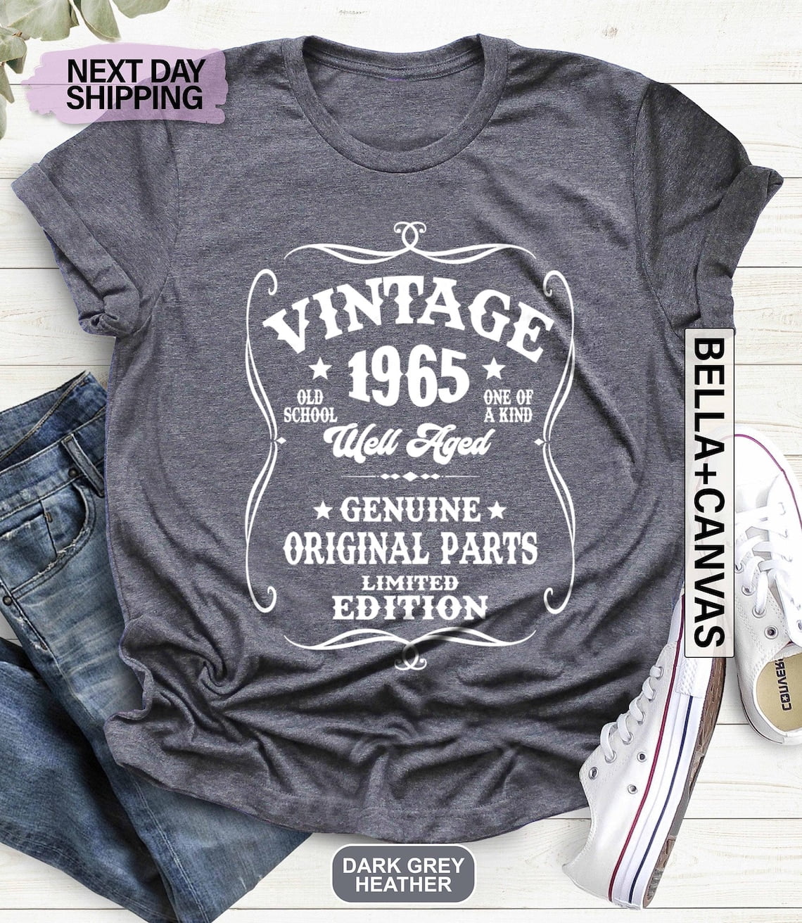 BeeTee Retro - Vintage Style Graphic 1965 Birthday T-Shirt