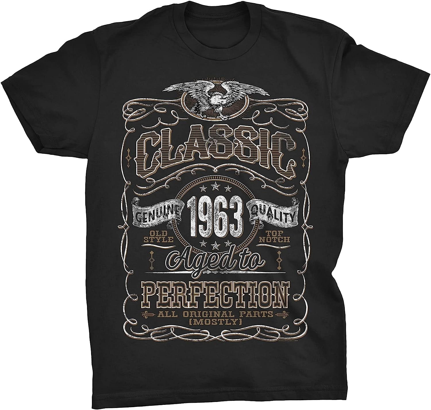T-shirt Homme ULTRABASIC 'Aged To Perfection 1963' - Noir - Neuf Avec étiquettes