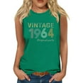 thumbnail image 1 of 60th Birthday Tank Tops for Women Vintage 1964 Graphic Party T-Shirts Cute Crewneck Sleeveless Gifts Tees, 1 of 5