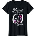 thumbnail image 1 of 60th Birthday Tee Gift and Blessed for 60 Years Birthday T-ShirtMen and women, Black T-shirt, size: Extra large, 1 of 4