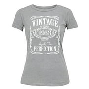60th Birthday VINTAGE 1963 Women's T-shirt, 3XL, H. Grey