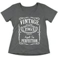 thumbnail image 1 of 60th Birthday VINTAGE 1963 Women's V-neck, S, Heather Charcoal, 1 of 3