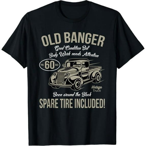 60th Birthday Vintage Old Banger 60 Years Old Men Gift Retro T-Shirt