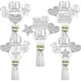thumbnail image 1 of 60th Diamond Wedding Anniversary Table Centerpiece, 24pcs 60th Anniversary Decorations Cheers to 60th Happy 60 Anniversary Double-sided Table Centerpiece Silver 60th Wedding Decorations, 1 of 7