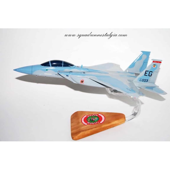 60th Fighter Squadron F-15 Model, 1/42nd (18") Scale, Mahogany, Fighter