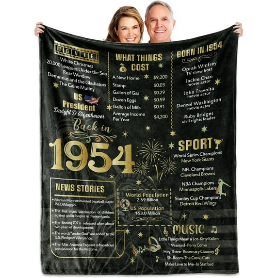 60th Happy Birthday Blanket for Woman-60th Birthday Decorations for Women, 60 Year Old Birthday Gift Ideas for Her, Wife, Daughter, Sister, Friend, Flower Soft Throw Blanket 50" X 60"…