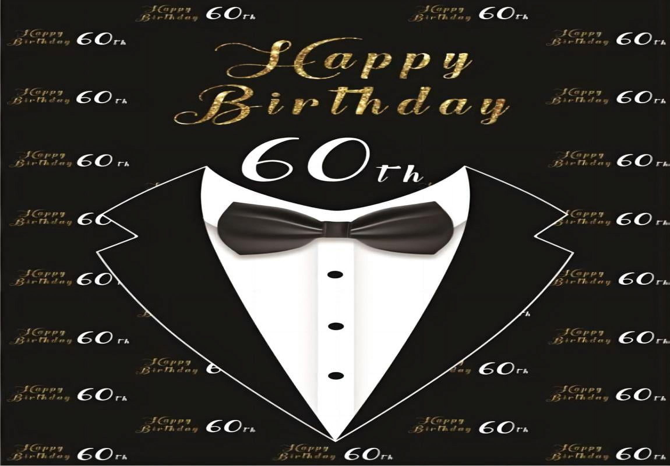 60th Wedding Anniversary Party rations 60 Year Backdrop Extra Large ...