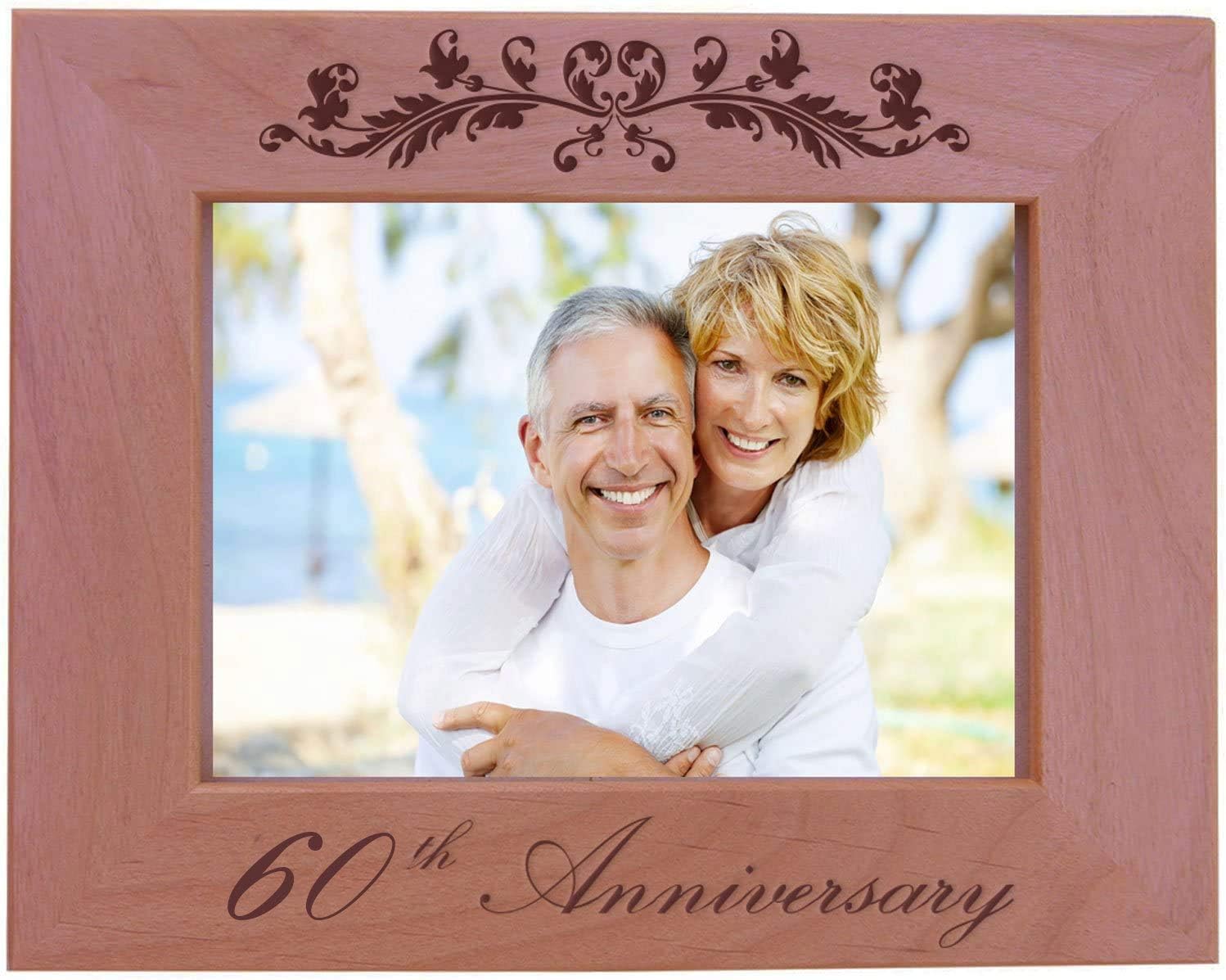 60th anniversary natural alder wood /hanging wooden wedding picture frame (8x10inch