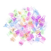 60x Plant Clips Orchid Clips Colorful Portable Reusable Mix Color Orchid Support Clips for Supporting stem Vines Grow Upright Garden Tool