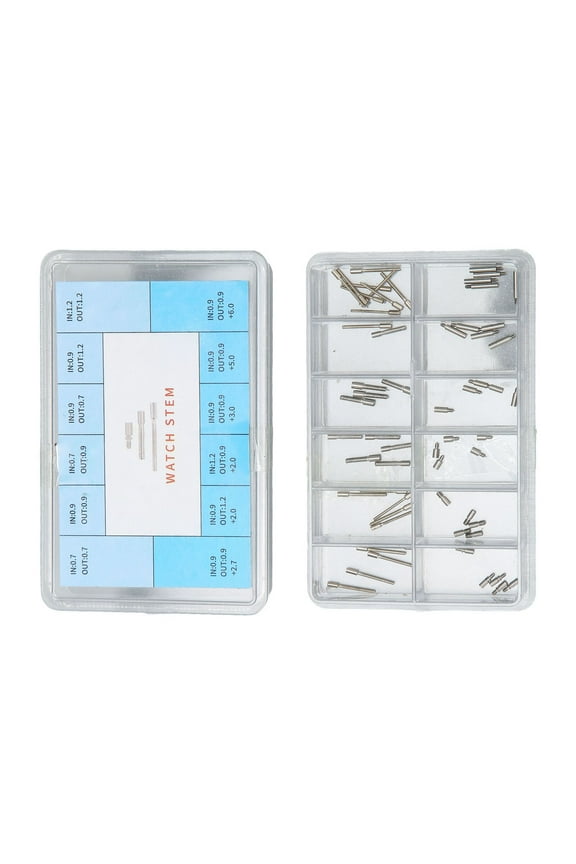 60x Precision Watch Stem Extender Kit Stainless Steel Material, Perfect Replacement Parts for Watch Repair