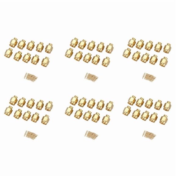 60x SMA Male Plug Solder RF Coax Connector for Semi-Rigid RG402 0.141 Inch Cable Gold,60 x RF Connector,Gold