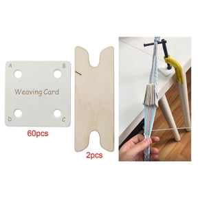 60x Tablet Weaving Card Sewing Accessories for Loom or Loom Scarf DIY Household Cross Stitch Beginners Paper Loom Cards