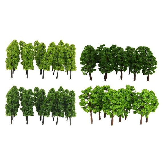 60/set Miniature Model Tree Train Railroad LAYOUT Dioramas 1:150 N