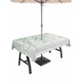 thumbnail image 1 of 60x102 Inch Outdoor Tablecloth with Umbrella Hole Zipper Rectangle Eucalyptus Leaves Rectangular Tablecloths Outside Waterproof Sage Green Summer Botanical Weeping Wooden Patio Table Cover for Picnic, 1 of 8