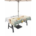 thumbnail image 1 of 60x102 Inch Outdoor Tablecloth with Umbrella Hole Zipper Rectangle Farmhouse Florals Rectangular Tablecloths Outside Waterproof Watercolors Spring Botanical Wildflowers Patio Table Cover for Picnic, 1 of 8