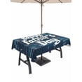 thumbnail image 1 of 60x102 Inch Outdoor Tablecloth with Umbrella Hole Zipper Rectangle Happy Father's Day Rectangular Tablecloths Outside Waterproof Dark Blue Shabby Graffiti Patio Table Cloth Cover for Picnic Party, 1 of 8
