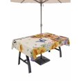 thumbnail image 1 of 60x102 Inch Outdoor Tablecloth with Umbrella Hole Zipper Rectangle Spring Cow Rectangular Tablecloths Outside Waterproof Summer Sunflower Botanical Rustic Patio Table Cloth Cover for Picnic Party, 1 of 8