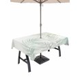 thumbnail image 1 of 60x102 Inch Outdoor Tablecloth with Umbrella Hole Zipper Rectangle Summer Botanical Rectangular Tablecloths Outside Waterproof Green Tropical Palm Leaves Watercolor Patio Table Cover for Picnic Party, 1 of 8