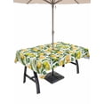 thumbnail image 1 of 60x102 Inch Outdoor Tablecloth with Umbrella Hole Zipper Rectangle Summer Lemon Rectangular Tablecloths Outside Waterproof Pastoral Rustic Tropical Fruit Botanical Patio Table Cover for Picnic Party, 1 of 8