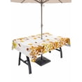 thumbnail image 1 of 60x102 Inch Outdoor Tablecloth with Umbrella Hole Zipper Rectangle Yellow Leaf Rectangular Tablecloths Outside Waterproof Fall Plant Country Vintage Watercolor White Patio Table Cover for Picnic, 1 of 8