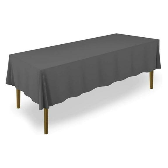60x102 inch Tablecloth - Dark Gray Rectangular Polyester Table Cover for Wedding, Banquet & Restaurant - Stain & Wrinkle Resistant