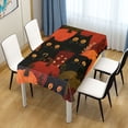 thumbnail image 1 of 60x108 Inch Tablecloth Polyester Square Tablecloth for Home Kitchen Dinner Decor Black Cat Surrounded by Pumpkins, 1 of 9