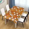 thumbnail image 1 of 60x108 Inch Tablecloth Polyester Square Tablecloth for Home Kitchen Dinner Decor Squares with Smiling Pumpkins, 1 of 9