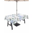 thumbnail image 1 of 60x120 Inch Outdoor Tablecloth with Umbrella Hole Zipper Rectangle Blue Flower Rectangular Tablecloths Outside Waterproof Sage Green Eucalyptus Leaf Farmhouse Country Patio Table Cover for Picnic, 1 of 8