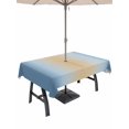 thumbnail image 1 of 60x120 Inch Outdoor Tablecloth with Umbrella Hole Zipper Rectangle Blue Ombre Rectangular Tablecloths Outside Waterproof Modern Yellow Gradient Farmhouse Art Patio Table Cloth Cover for Picnic Party, 1 of 8