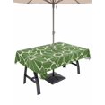 thumbnail image 1 of 60x120 Inch Outdoor Tablecloth with Umbrella Hole Zipper Rectangle Green Spring Floral Rectangular Tablecloths Outside Waterproof Pastoral Flower Abstract Art Patio Table Cloth Cover for Picnic Party, 1 of 8