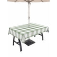 thumbnail image 1 of 60x120 Inch Outdoor Tablecloth with Umbrella Hole Zipper Rectangle Sage Green Checkered Rectangular Tablecloths Outside Waterproof Farmhouse Buffalo Plaid Patio Table Cloth Cover for Picnic Party, 1 of 8