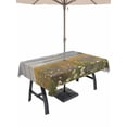 thumbnail image 1 of 60x120 Inch Outdoor Tablecloth with Umbrella Hole Zipper Rectangle Spring Floral Rectangular Tablecloths Outside Waterproof Pastoral Flowers Modern Oil Painting Patio Table Cover for Picnic Party, 1 of 8
