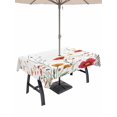 thumbnail image 1 of 60x120 Inch Outdoor Tablecloth with Umbrella Hole Zipper Rectangle Spring Floral Rectangular Tablecloths Outside Waterproof Watercolor Botanical Pastoral Flowers Patio Table Cover for Picnic Party, 1 of 8