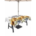 thumbnail image 1 of 60x120 Inch Outdoor Tablecloth with Umbrella Hole Zipper Rectangle Sunflower Rectangular Tablecloths Outside Waterproof Blue Bottle Floral Country Bee Watercolor Patio Table Cover for Picnic Party, 1 of 8