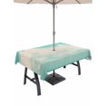 thumbnail image 1 of 60x120 Inch Outdoor Tablecloth with Umbrella Hole Zipper Rectangle Turquoise Cloudy Sky Rectangular Tablecloths Outside Waterproof Summer Ocean Horizon Scenery Patio Table Cover for Picnic Party, 1 of 8