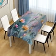 thumbnail image 1 of 60x120 Inch Tablecloth Polyester Square Tablecloth for Home Kitchen Dinner Decor Abstract Wildflowers, 1 of 9
