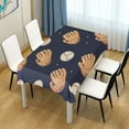 thumbnail image 1 of 60x120 Inch Tablecloth Polyester Square Tablecloth for Home Kitchen Dinner Decor Baseball Gloves and Balls Pattern, 1 of 9