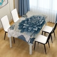 thumbnail image 1 of 60x120 Inch Tablecloth Polyester Square Tablecloth for Home Kitchen Dinner Decor Blue Flower with Butterflies, 1 of 9