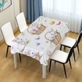 thumbnail image 1 of 60x120 Inch Tablecloth Polyester Square Tablecloth for Home Kitchen Dinner Decor Easter Bunnies and Baskets, 1 of 9