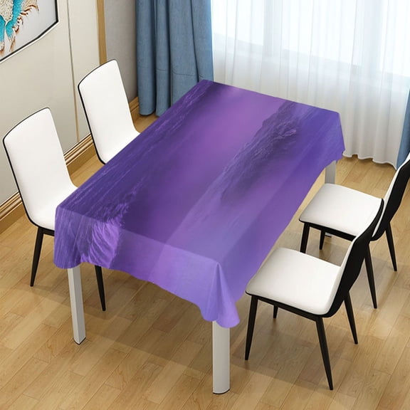 60x120 Inch Tablecloth Polyester Square Tablecloth for Home Kitchen Dinner Decor Purple Mist