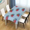 thumbnail image 1 of 60x120 Inch Tablecloth Polyester Square Tablecloth for Home Kitchen Dinner Decor Red Strawberry, 1 of 9