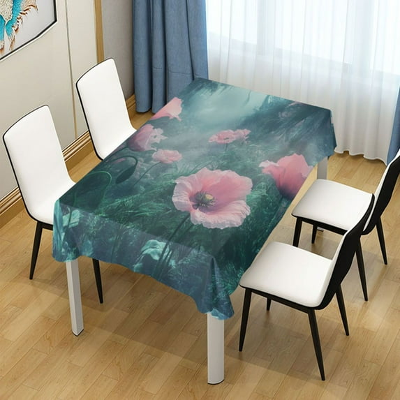 60x120 Inch Tablecloth Polyester Square Tablecloth for Home Kitchen Dinner Decor Surreal Garden