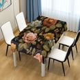 thumbnail image 1 of 60x120 Inch Tablecloth Polyester Square Tablecloth for Home Kitchen Dinner Decor Vintage-inspired Floral Pattern, 1 of 9