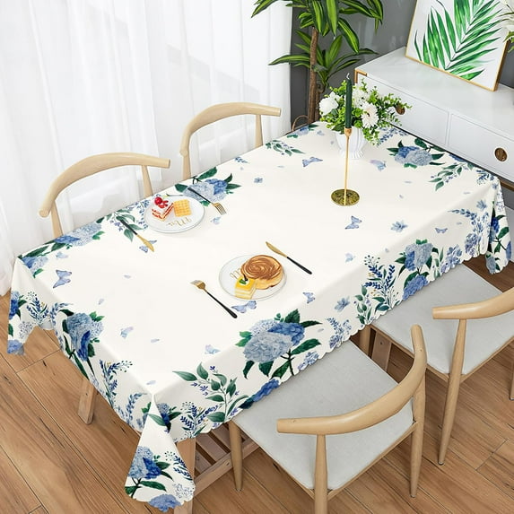 60x120 Tablecloth Rectangle - Polyester Waterproof Stain Resistant Coffee Table Cover for Party Patio Home Decor