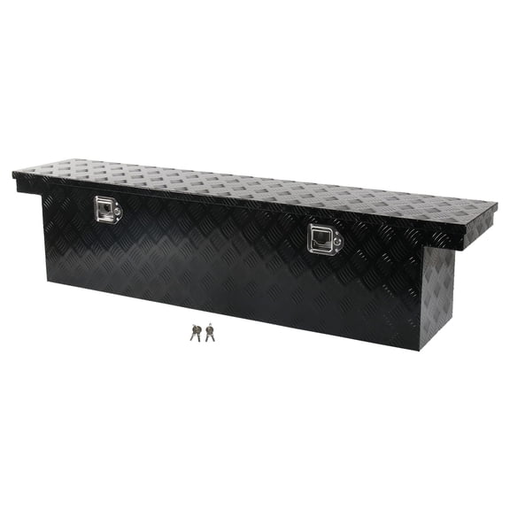 60x12x14 Inch Heavy Duty Aluminum Truck Bed Tool Box Low Profile Trailer Tongue Box for Pickup
